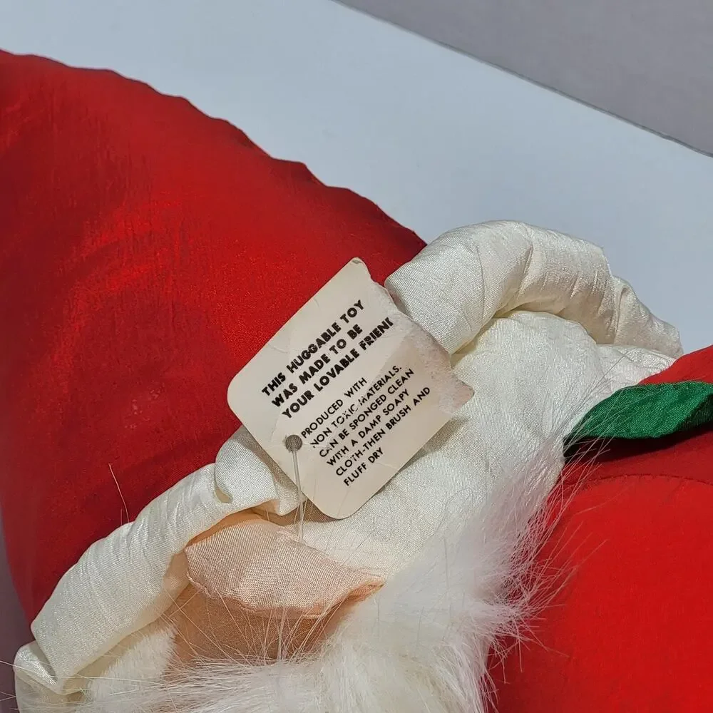 Vtg 1989 Fiesta‎ Huggable Santa Claus Plush Stuffed Doll